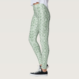 Groene snakeskin leggings