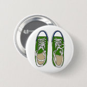 Groene sneakers ronde button 5,7 cm (Voorkant /achterkant)