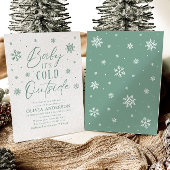 Groene sneeuwvlok Baby Het is koud buiten Baby sho Kaart