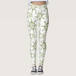 Groene sneeuwvlokken leggings