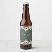 Groene Snowberry+Eucalyptus Winter Bachelorette Bier Etiket (Voorkant)