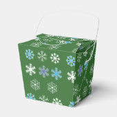 Groene Snowflake Favor Box Bedankdoosjes (Voorkant Zijde)