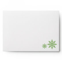 Groene Snowflake Holiday Enveloppen