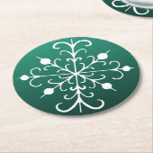 Groene Snowflake Onderzetters (Gebogen)