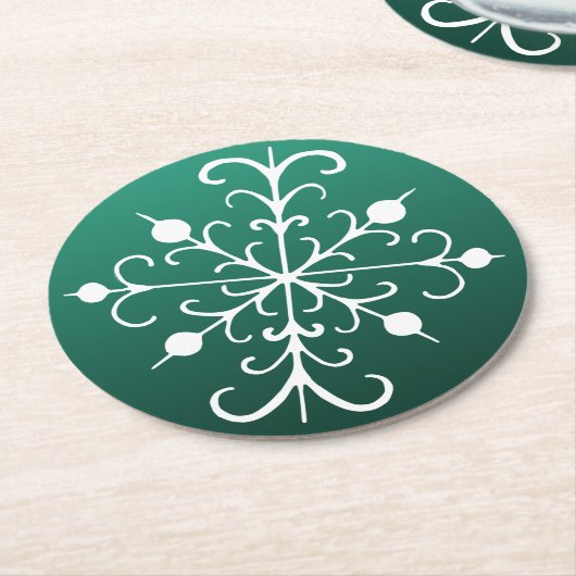Groene Snowflake Onderzetters (Gebogen)