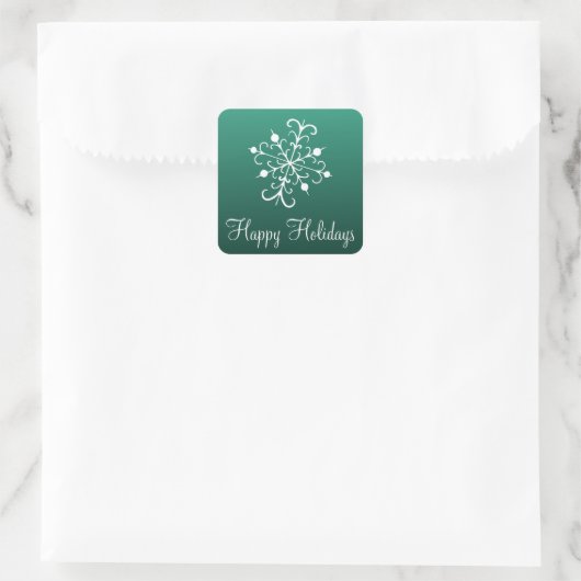 Groene Snowflake Stickers (Tas)