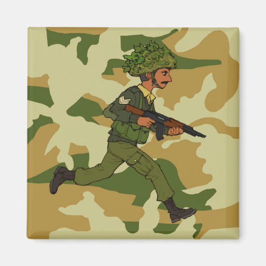 GROENE SOLDAAT PAKISTAN MAGNEET (Voorkant)