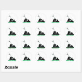 Groene Soldaat Windmill Ronde Sticker (Vel)