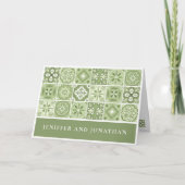 GROENE SPAANSE TEGELS BEDANKT KAART (Voorkant)