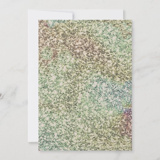 Groene Sparkle Eid al Adha dinerfeest uitnodiging (Achterkant)