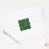 Groene Sparkles Vierkante Sticker (Envelop)