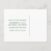 Groene Sparkly Holiday Boom sparen het Briefkaart (Achterkant)