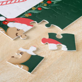 Groene Speelse Feest Kerstmis Bingo puzzel (Zijkant)