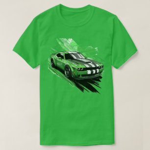 Groene Spier Auto Turbo Sport Race Auto T-shirt