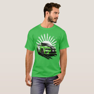 Groene Spier Auto Turbo Sport Race Auto T-shirt