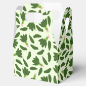 Groene spinazie leest patroon bedankdoosjes (Geopend)