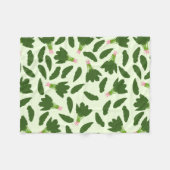 Groene spinazie leest patroon fleece deken (Voorkant (Horizontaal))