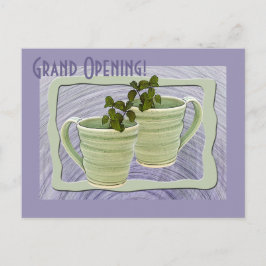 Groene Spiral Mokken Mint Sprigs Foto Briefkaart