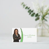 Groene Splinter van Nep Glitters Professionele Fot Visitekaartje (Staand voorkant)