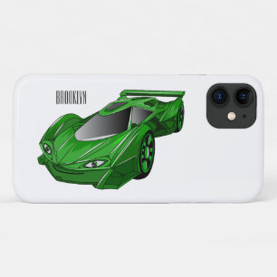 Groene sportwagen met luchtfolie iPhone 11 hoesje