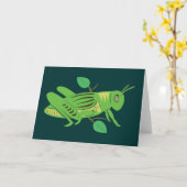 Groene sprinkhaan kaart (Gele Bloem)