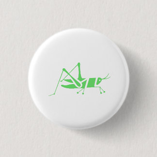 Groene sprinkhaan ronde button 3,2 cm