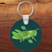Groene sprinkhaan sleutelhanger (Voorkant)