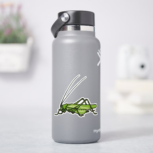 groene sprinkhaan sticker (HydroFlask)