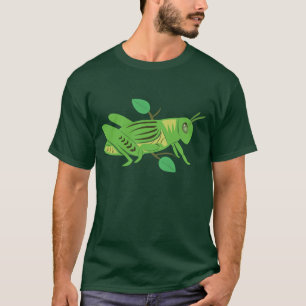 Groene sprinkhaan t-shirt