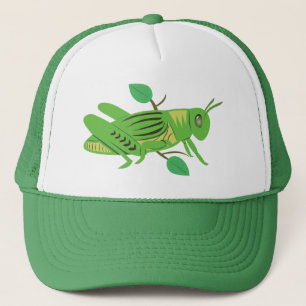 Groene sprinkhaan trucker pet
