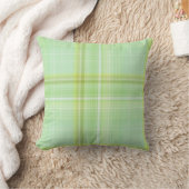 Groene Spruit Pastelgroen Geruit Kussen (Deken)