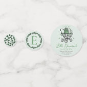 Groene St Patricks Baby shower tafel Confetti (Voorkanten)