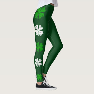 Groene St. Patricks Dag met schattige shamrocken Leggings
