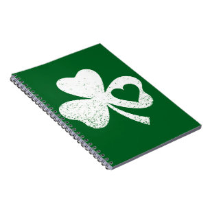 Groene St. Patrick's Day Ierse Patty's Hart Klaver Notitieboek