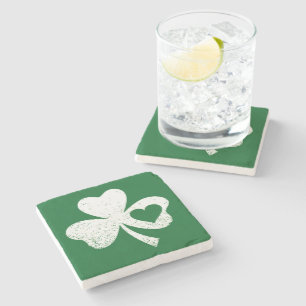 Groene St. Patrick's Day Ierse Patty's Hart Klaver Stenen Onderzetter
