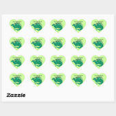 Groene Stegosaurus Hart Stickers (Vel)