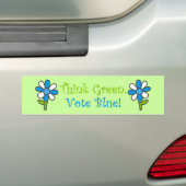 Groene stemming Blauwe Bumperstickers (Op auto)