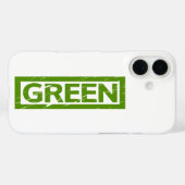 Groene Stempel Case-Mate iPhone Case (Achterkant (horizontaal))