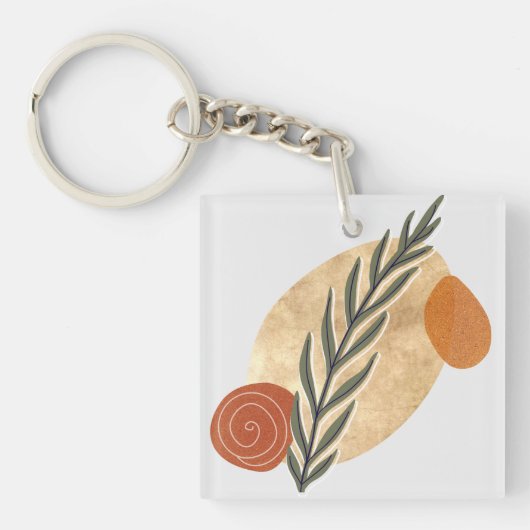 Groene Stengel Boho Sleutelhanger (voorkant)