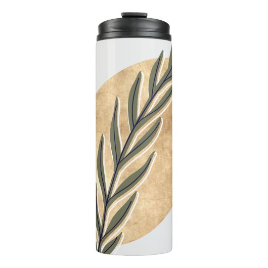 Groene Stengel Boho Thermosbeker (Voorkant)