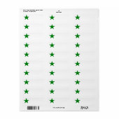 Groene Ster Label (Full Sheet)