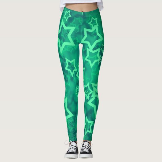 Groene Ster Leggings (Voorkant)