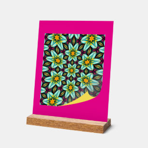 Groene sterren Bloemenpatroon Acryl Bord