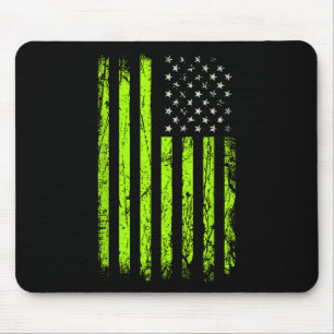 Groene sterren en strepen.amerikaanse Vlag van de Muismat