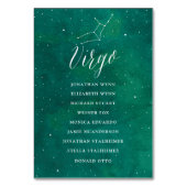 Groene Sterren Galaxy Bruiloft Zitplattegrond Kaar Kaart (Achterkant)