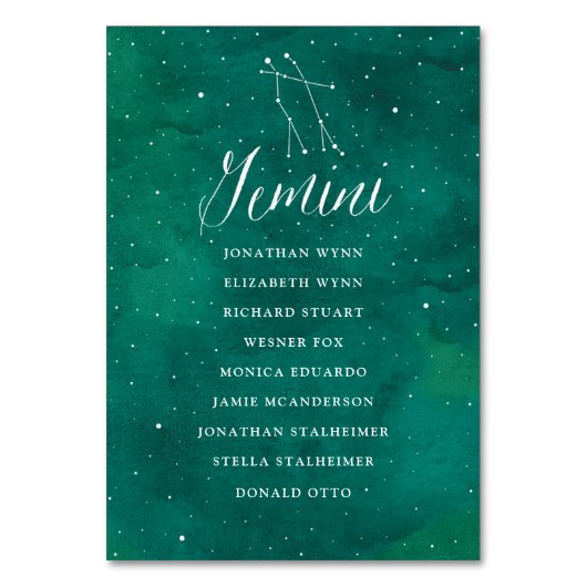 Groene Sterren Trouw Stoelen Plattegrond kaart Twe (Achterkant)