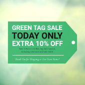 Groene sticker opruiming raamsticker (Vel 3)