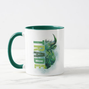 Groene stier   Handelsontwerp   Marmer Mok