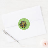 Groene Stink Bug Nymph Coördinerende Punten Ronde Sticker (Envelop)