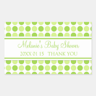 Groene Stippen Baby shower begunstigen Stickers
